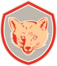 Red Fox Head Front Shield Retro Royalty Free Stock Photo