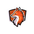 Red fox head muzzle vector illustration