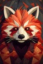 Red fox portrait in polygonal style. Vector illustration for your design Royalty Free Stock Photo