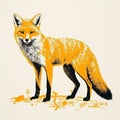 Minimal Fox Illustration Print By Billy Mcguigan