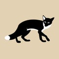 Red fox vector illustration style Flat Royalty Free Stock Photo