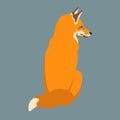 Red fox vector illustration style Flat Royalty Free Stock Photo