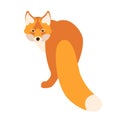 Red fox vector illustration style Flat Royalty Free Stock Photo