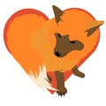 Red fox vector stock illustration.