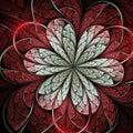 Red fractal flower Royalty Free Stock Photo