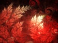 Red fractal tree branches