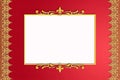 Red frame with golden ornate