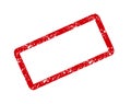 Red frame of ruuber stamp vector icon, illustration modern concept islolated on white background Royalty Free Stock Photo