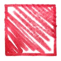 Red frame with zigzag strokes