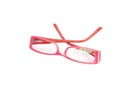 Red framed spectacles