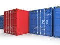 Red freight container Royalty Free Stock Photo