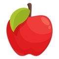 Red fresh apple icon cartoon vector. Magical oral product