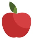 Red fresh apple, icon Royalty Free Stock Photo