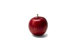 Red fresh organic apple on white background isolate close-up Royalty Free Stock Photo