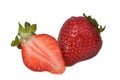 Red fresh strawberry isolated on the white Royalty Free Stock Photo