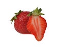 Red fresh strawberry isolated on the white Royalty Free Stock Photo