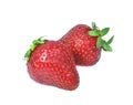 Red fresh strawberry isolated on the white Royalty Free Stock Photo