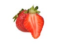 Red fresh strawberry isolated on the white Royalty Free Stock Photo