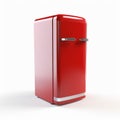 Red Fridge 3d Model For Design Flat Project Royalty Free Stock Photo