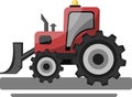 Red front loader vector illustration Royalty Free Stock Photo