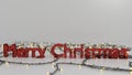 Red frozen merry christmas text Royalty Free Stock Photo