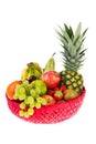 Red fruit bowl Royalty Free Stock Photo