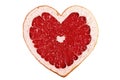 Red fruit heart Royalty Free Stock Photo