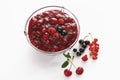 Red fruit jelly in bowl Royalty Free Stock Photo