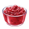 Red Fruit Jelly in Glass Bowl Royalty Free Stock Photo