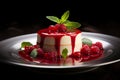 red fruit panna cotta italian dessert