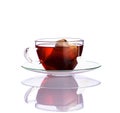 Red Fruit Tea on White Background Royalty Free Stock Photo