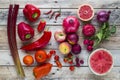 Red fruit and vegetables Royalty Free Stock Photo