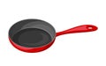 Red frying pan isolated on white. Vector illustration. Royalty Free Stock Photo