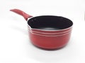 Red frying pan kitchenware on white background for graphic resources 07