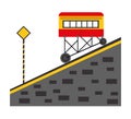 red funicular illustration Royalty Free Stock Photo