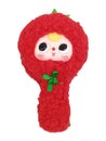 Red funny doll white background Royalty Free Stock Photo