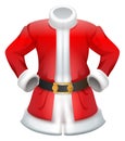 Red fur coat traditional Santa Claus clothes