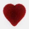 Red fur heart Royalty Free Stock Photo