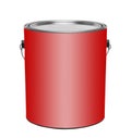 Red gallon paint can, isolated Royalty Free Stock Photo