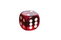 Red gambling dice isolated