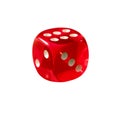 Red gambling dice isolated