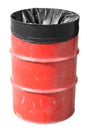 Red Garbage Can Royalty Free Stock Photo