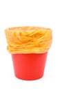 Red Garbage can Royalty Free Stock Photo