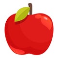 Red garden apple icon cartoon vector. Autumn organic fruit Royalty Free Stock Photo