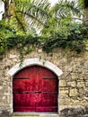 Red Garden Door