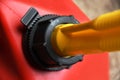 Red Gas Can Close Up Royalty Free Stock Photo
