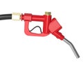 Red gas pump nozzle. 3D render. Royalty Free Stock Photo