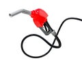 Red gas pump nozzle Royalty Free Stock Photo