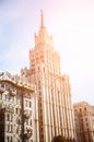Red Gate Building in Moscow Royalty Free Stock Photo