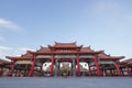Red gateway of Chinese temple Royalty Free Stock Photo